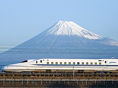新幹線と富士山