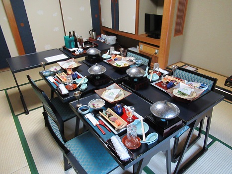 雲仙「宮崎旅館」の夕食