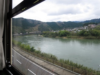 予土線　四万十川