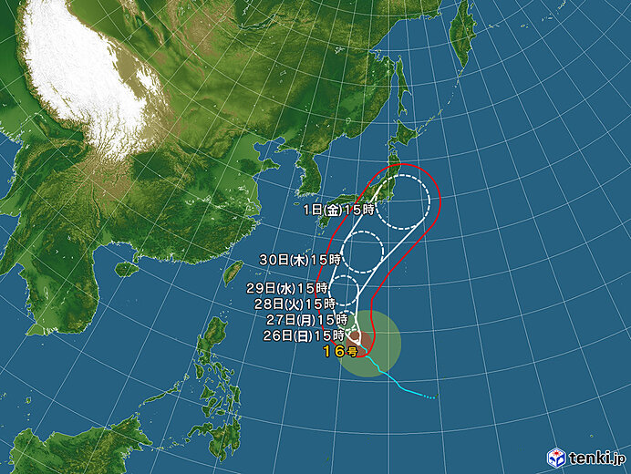 台風16号